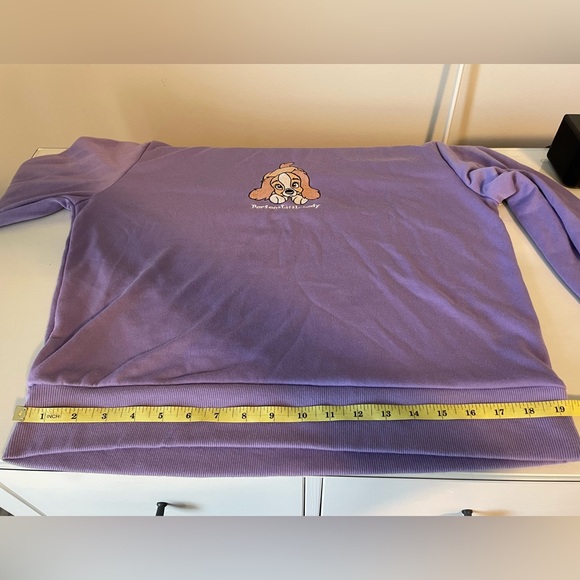 5$ ADD ON! Embroidered Lady and the Tramp sweatshirt in a beautiful purple - Picture 5 of 6